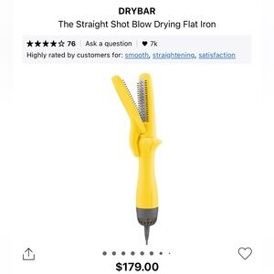 Drybar The Straight Shot Blow Drying Flat Iron